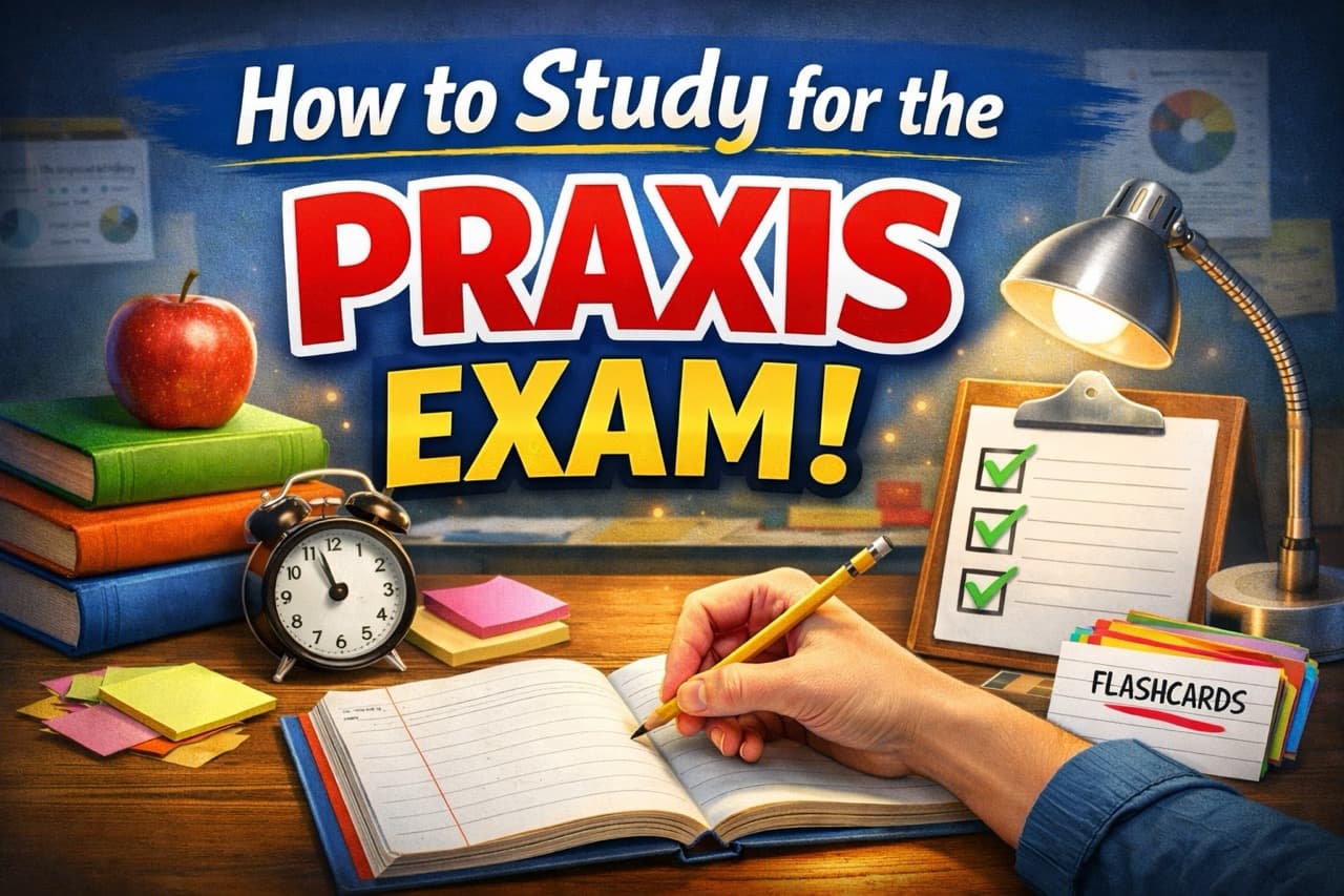 Student building an effective Praxis study plan with strategy notes