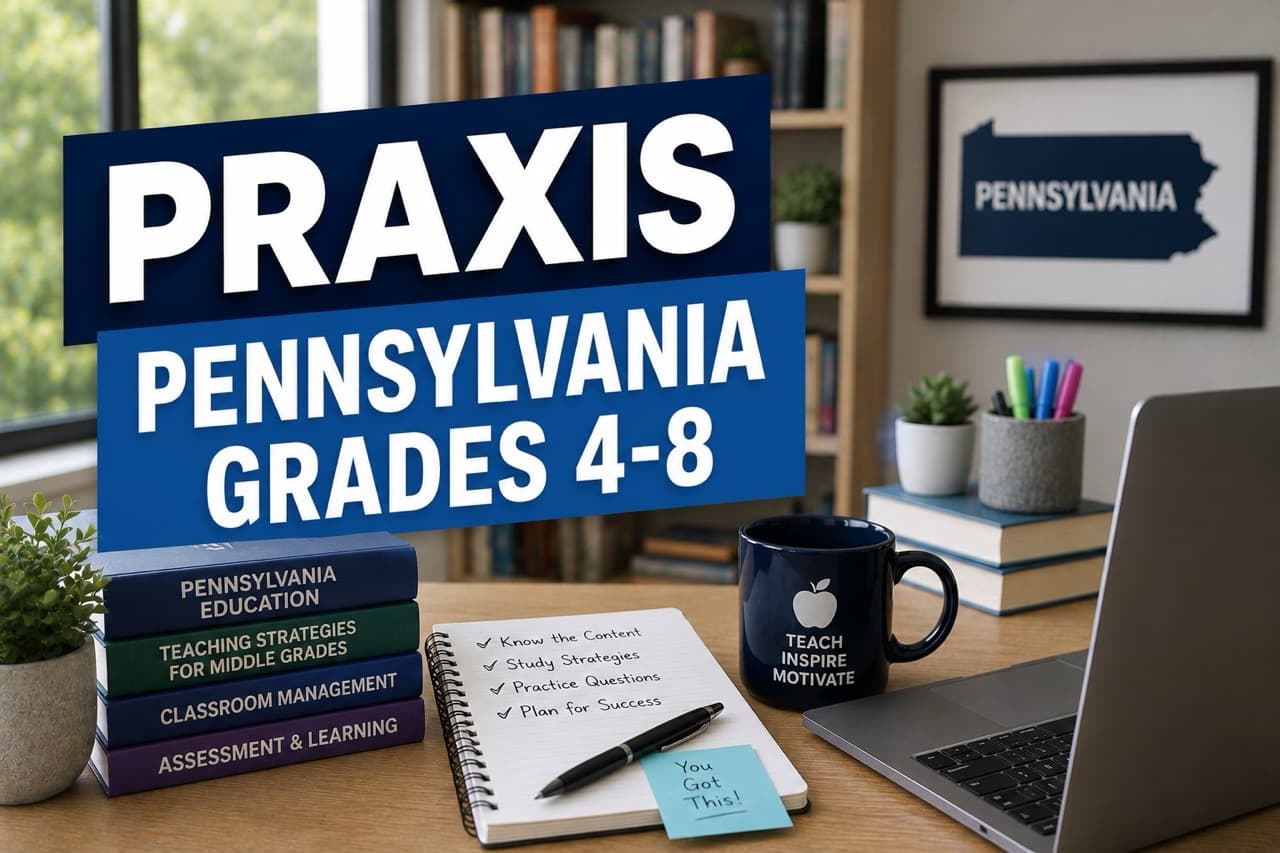 Praxis Pennsylvania 4-8 exam preparation - PA Grades 4-8 tutoring for 5154 and 5156 exams