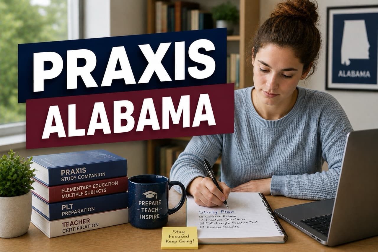 Alabama Praxis exam preparation for Alabama teacher certification